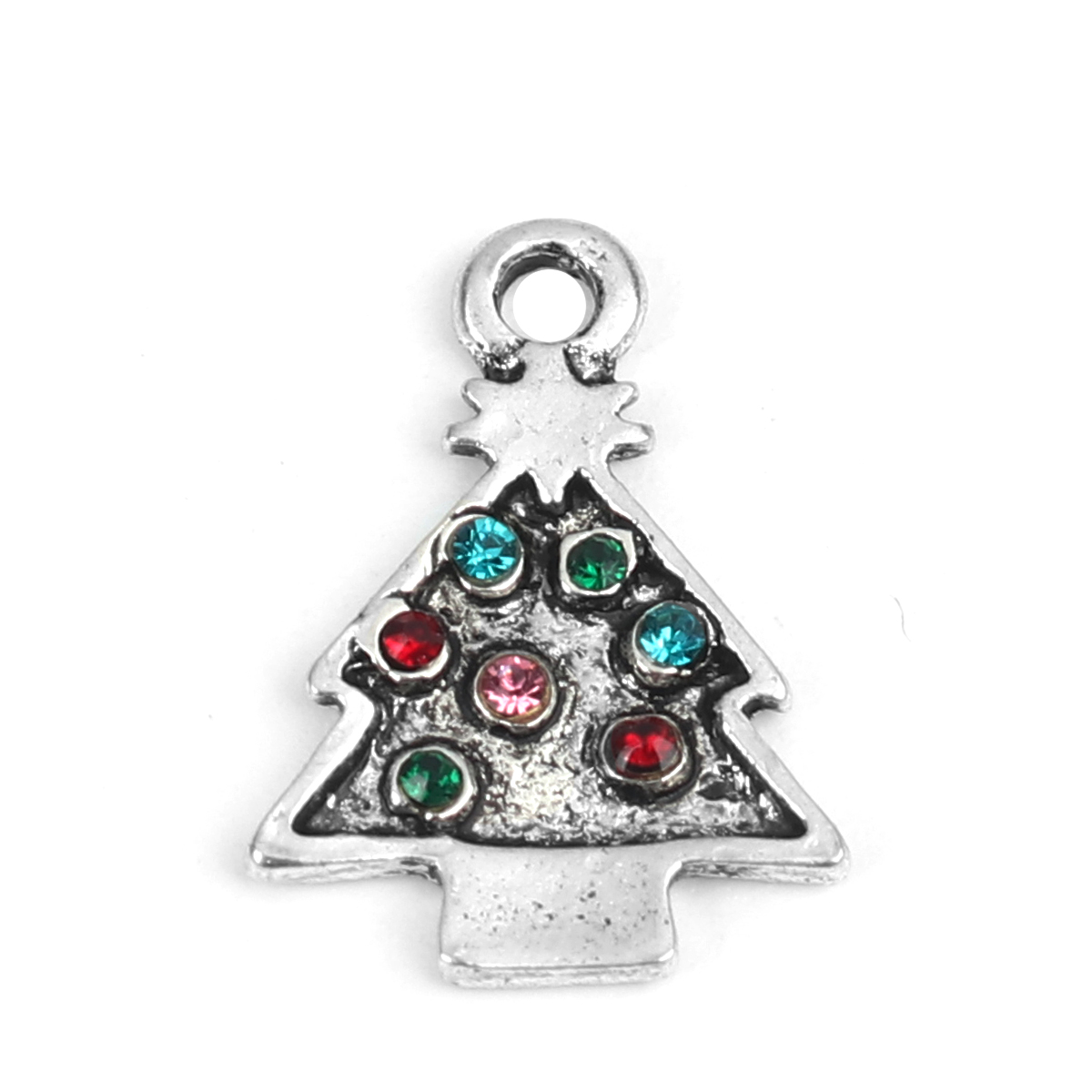 Charm,  Christmastree w rhinestones mix