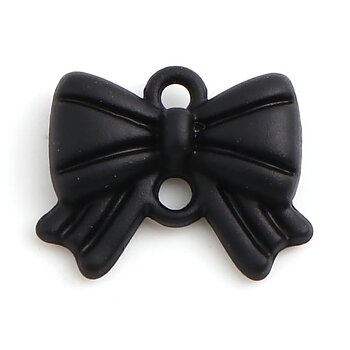 Charm /  connector , Bowknot Svart