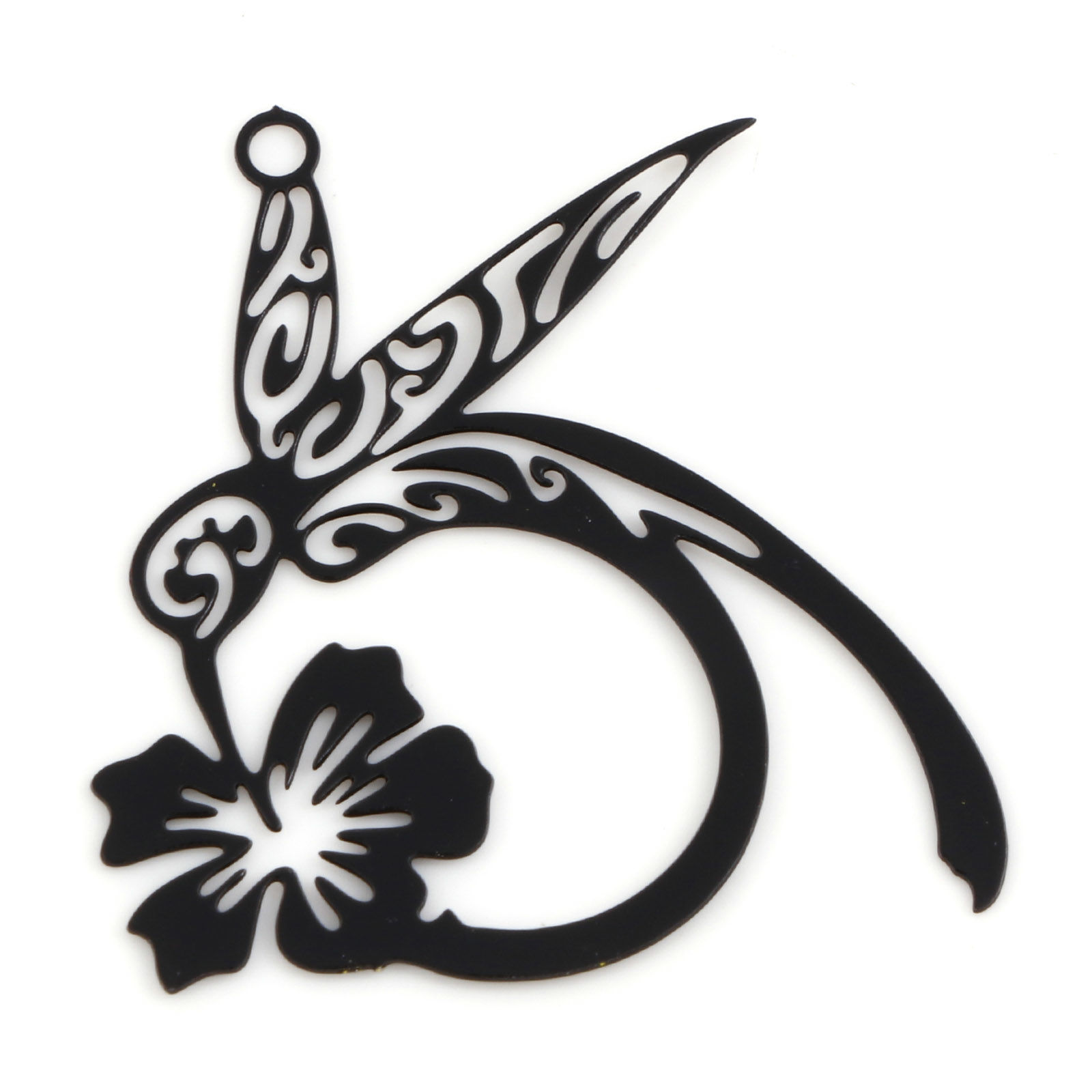 Charm ,  filigree  Bird Black