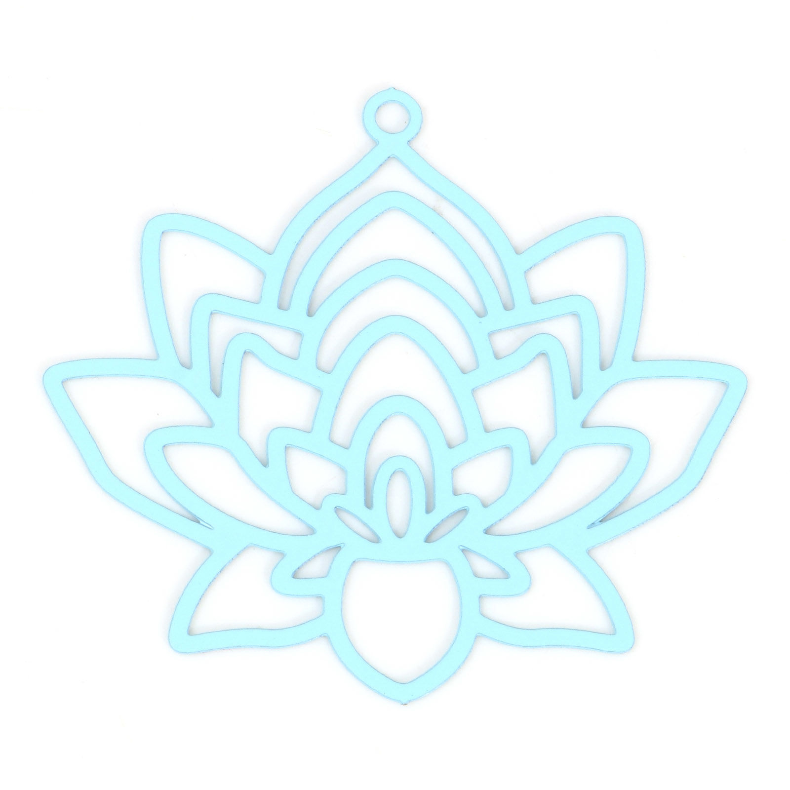 Charm ,  filigree  Lotus, lt blue