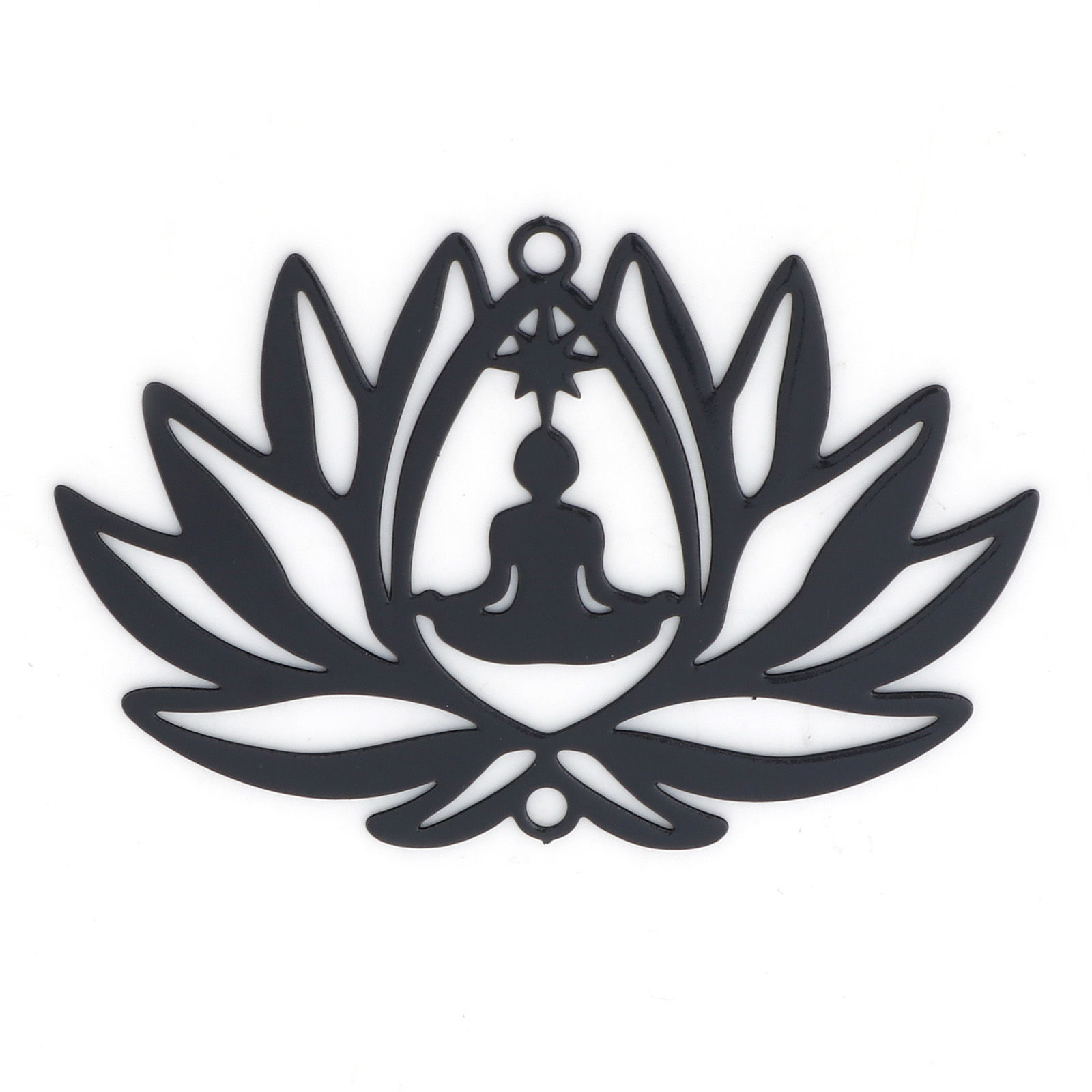 Berlock -  Lotus Buddha filigree , Svart