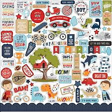 Echo Park Element Stickers -all BOY
