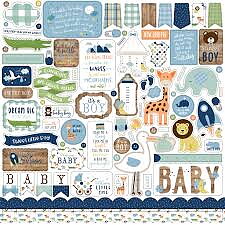 Echo Park Element Stickers -Baby BOY