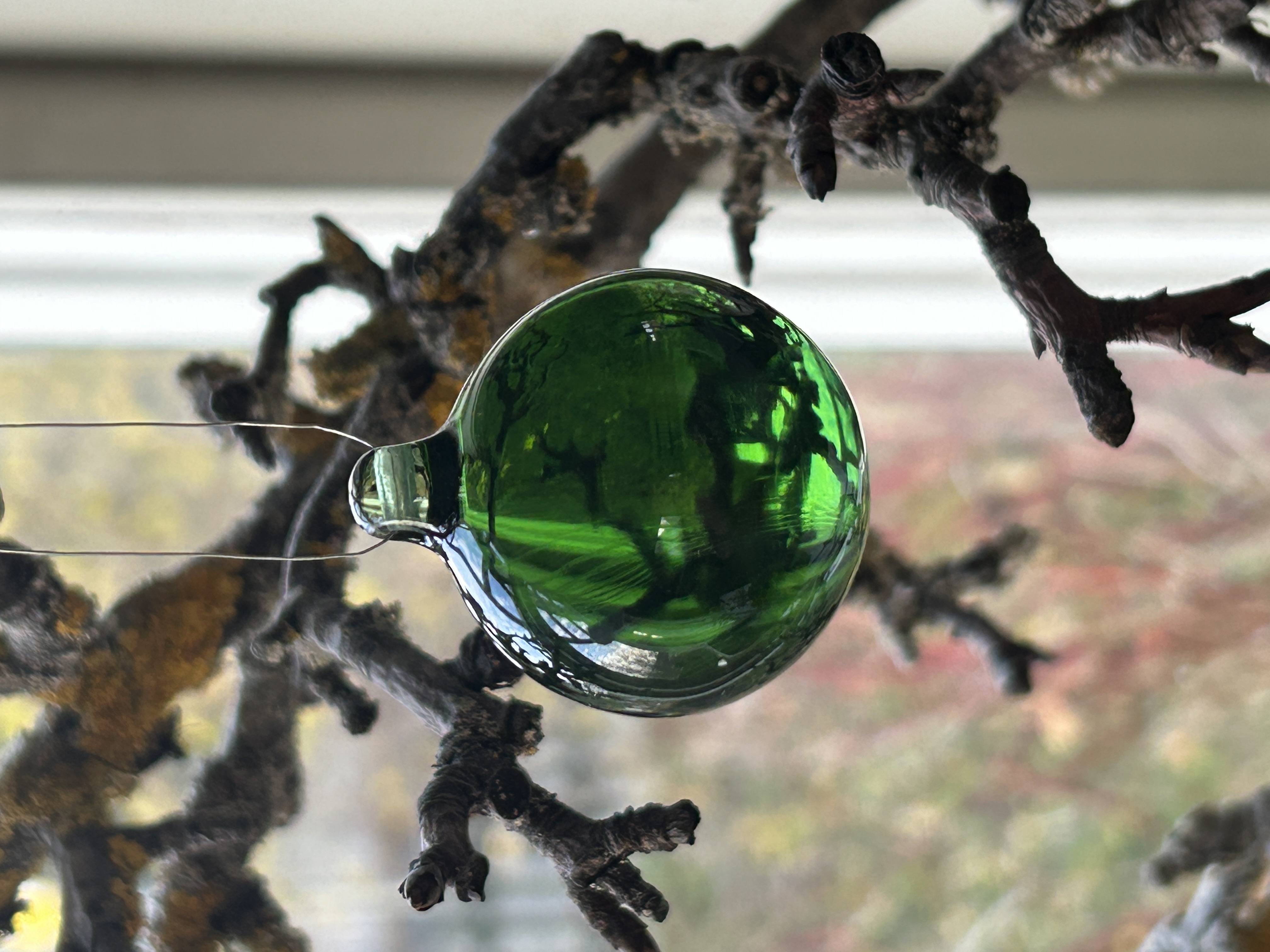 Glaskula grön 40 mm