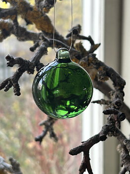 Glaskula grön 40 mm