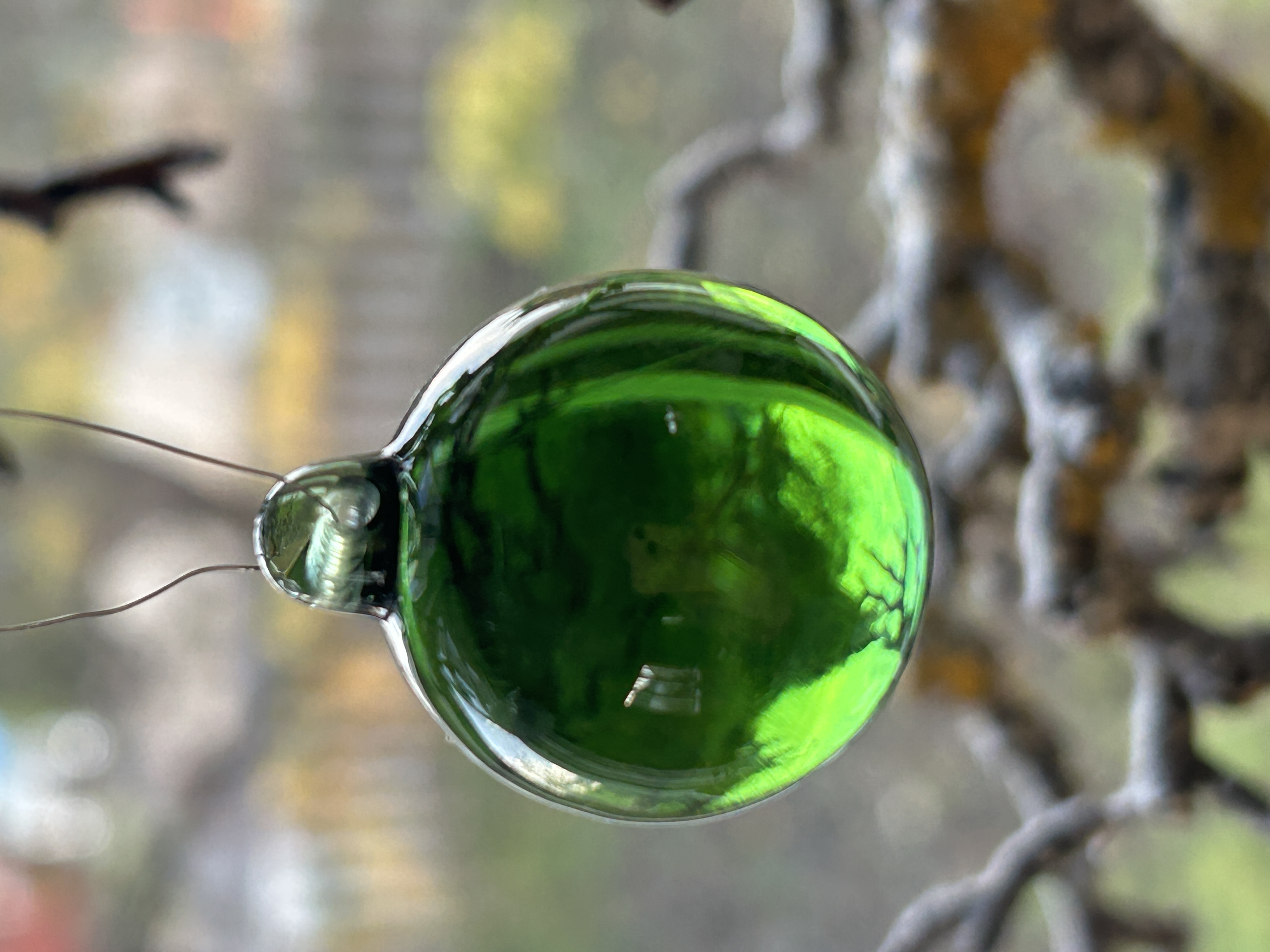 Glaskula grön 30 mm