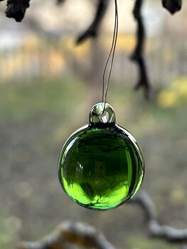 Glaskula grön 20 mm