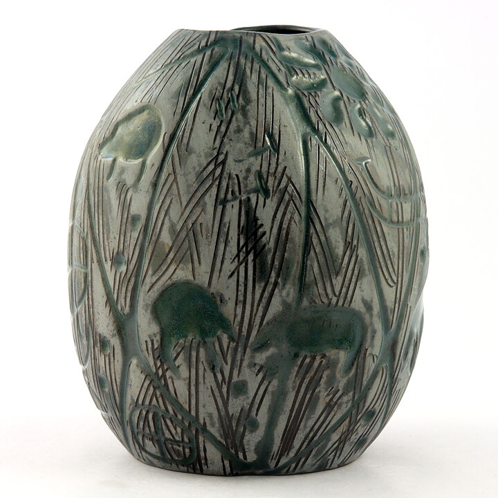 マリ・シムルソン Hedenhosシリーズ Rock Carving  岩面彫刻の花瓶 Vase 1957年  15cm