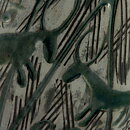 Mari Simmulson (Hedenhös 1957) Swelling Vase with Green Rock Carvings Decor 15 cm
