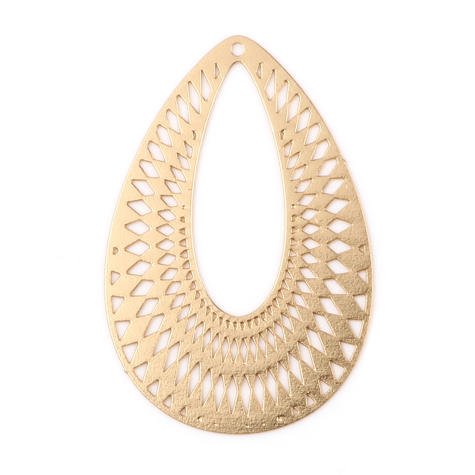 Charm Drop, Filigree,  oval gold