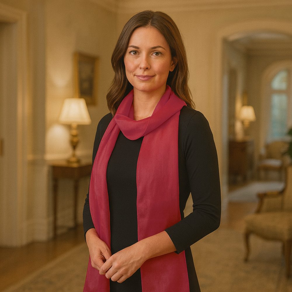 Pompejiröd Sidensjal Ingela