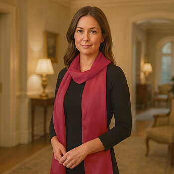 Pompejiröd Sidensjal Ingela