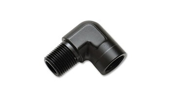Vibrant 3/8″ NPT Hona till Hane 90 Grader Rör Adapter Anslutning