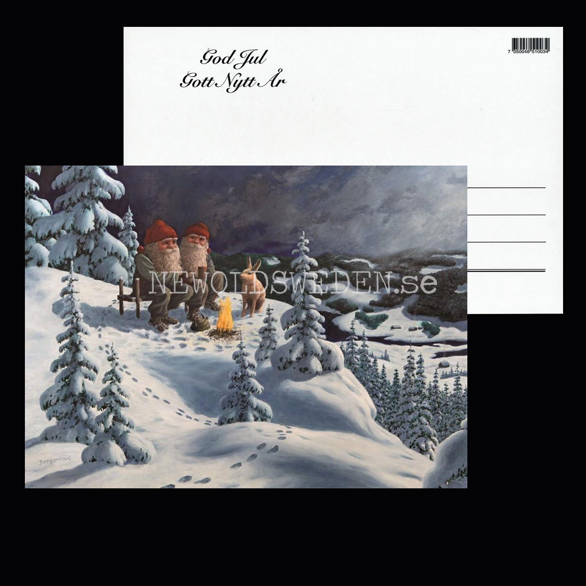 Kvällskaffe Jan Bergerlind - Julkort A4 - BB22 - 2