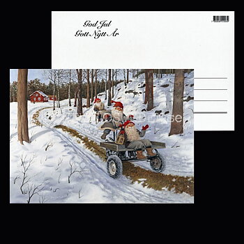 Tomte-Flak-Rally Jan Bergerlind - Julkort A4 - BB24