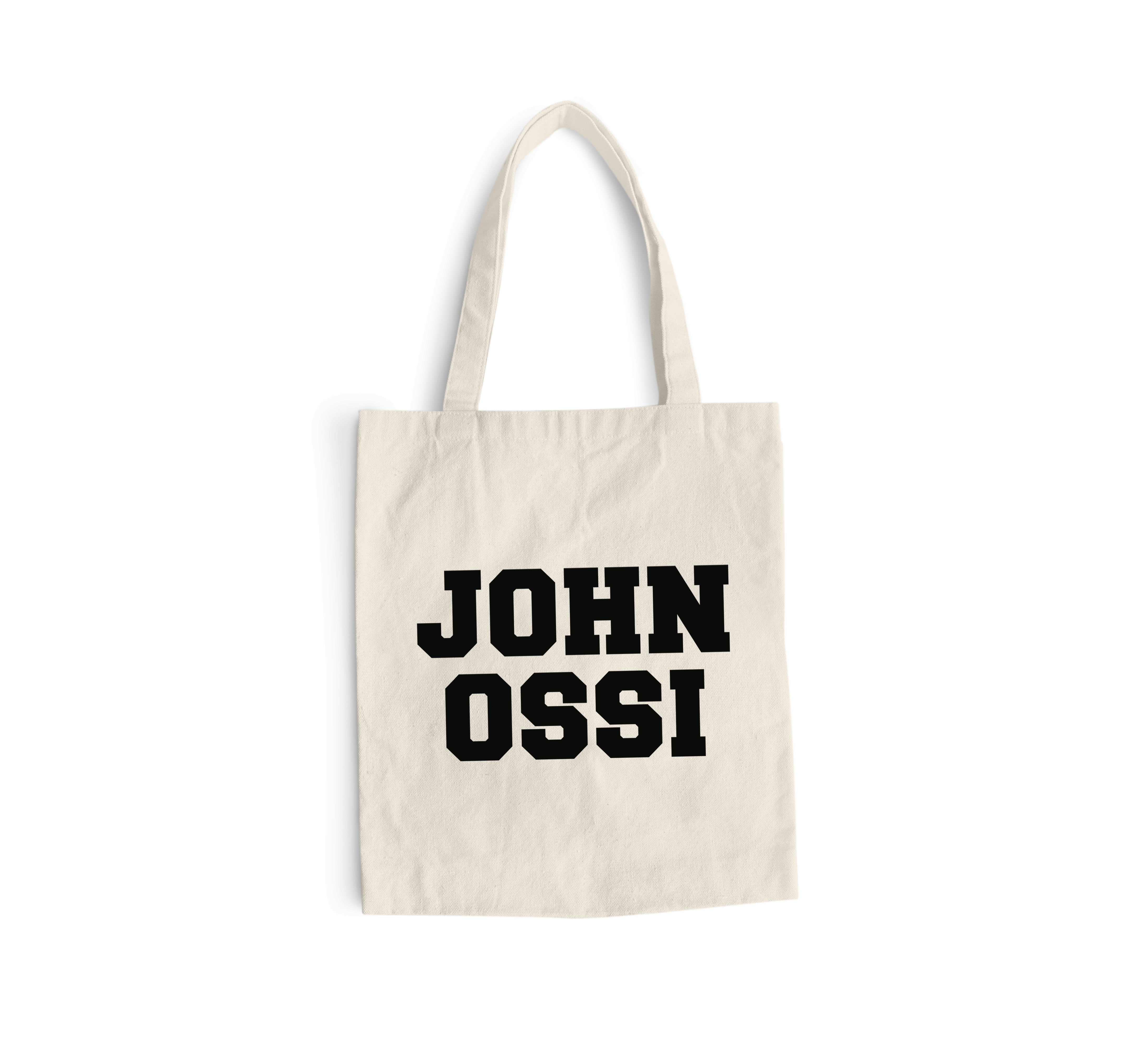 JOHNOSSI - TOTE BAG, LOGO (NATURAL)