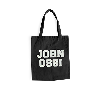 JOHNOSSI - TOTE BAG, LOGO (BLACK)