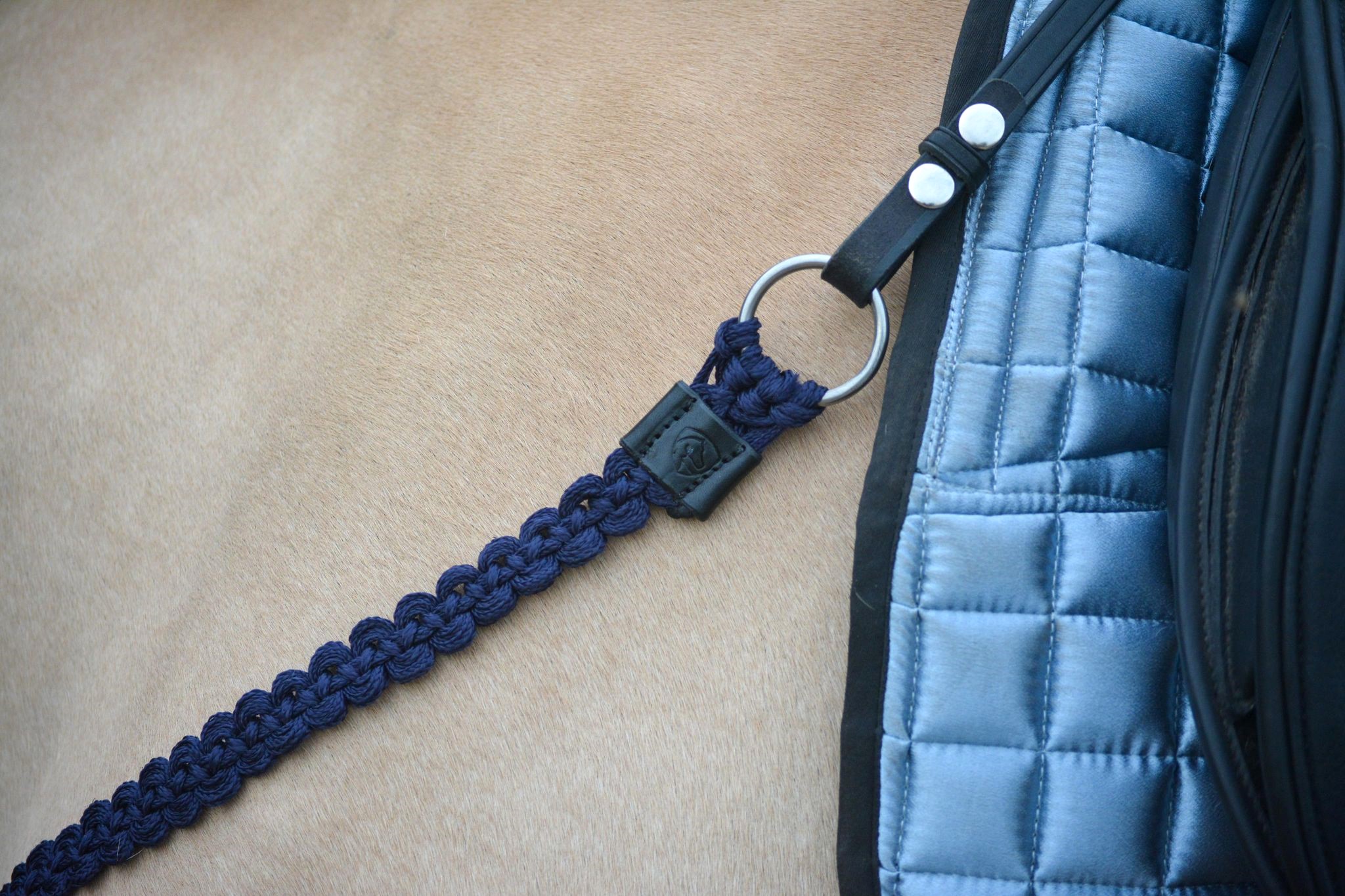 Necklace / cordeo Edix© Aisha, navy blue - 11