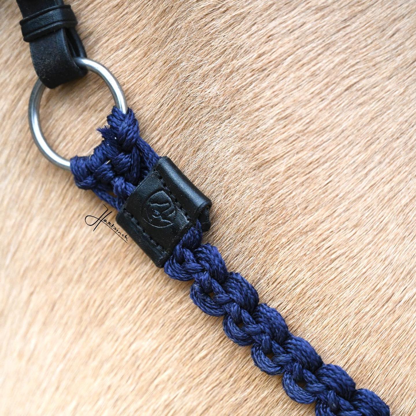 Necklace / cordeo Edix© Aisha, navy blue - 3