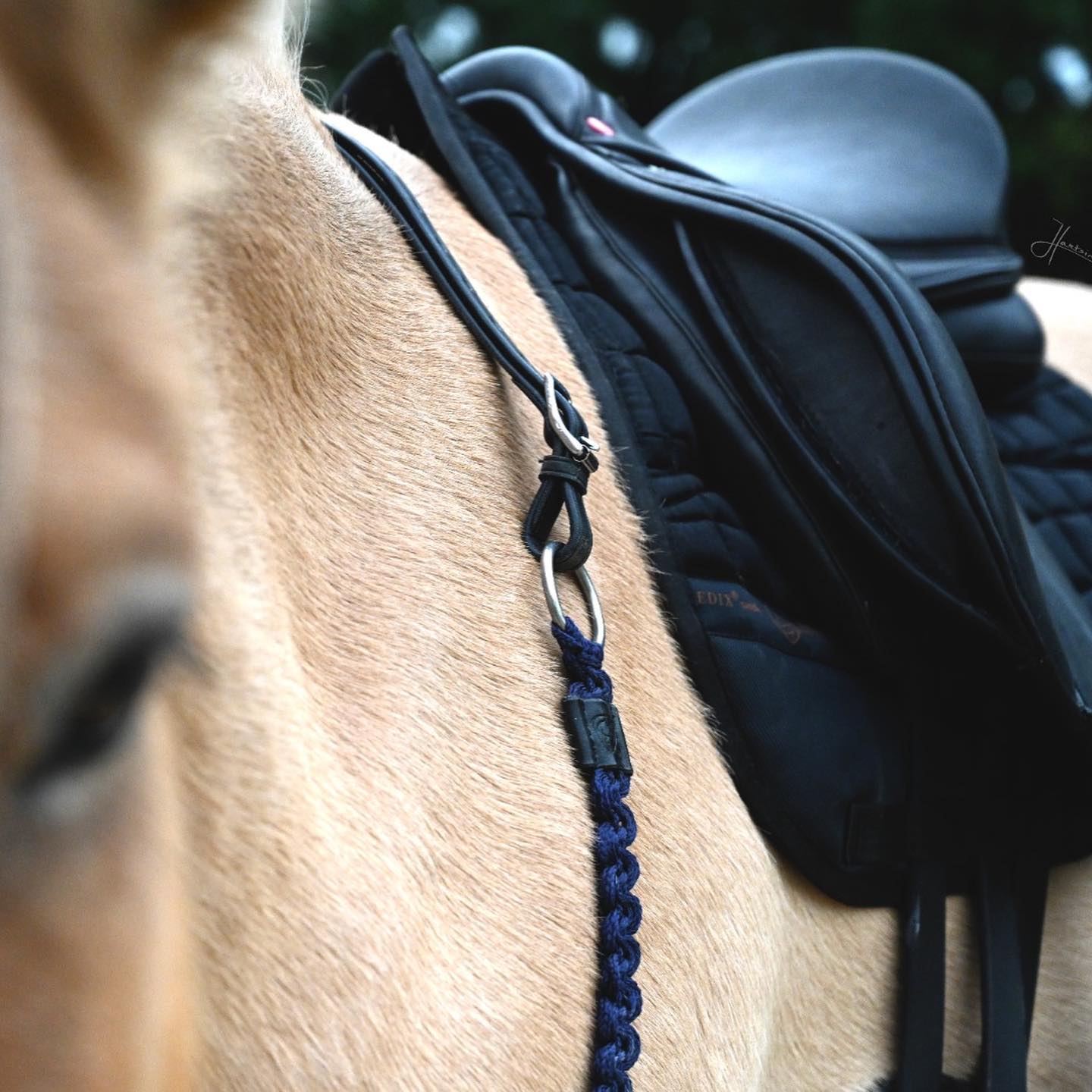 Necklace / cordeo Edix© Aisha, navy blue - 4