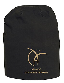 Saco-mössa med Värmdö Gymnastikakademis logo