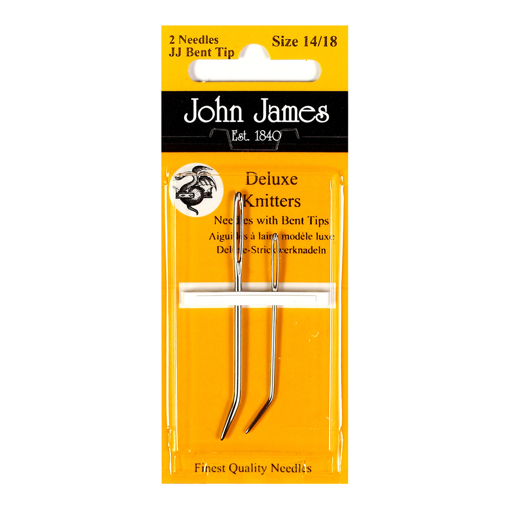 Böjd spets garnnål 2st 14/18- John James