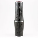 Ingrid Atterberg (1950s) Unique Black Vase with Relief Decor 26 cm