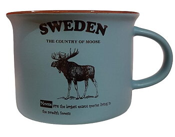 Story mug Moose Sweden, small blank petrol