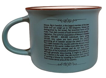 Story mug Moose Sweden, small blank petrol