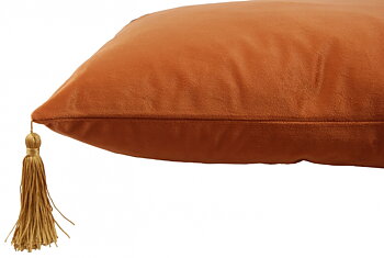 Kuddfodral Guldtassel - Rusty Velvet 40x60