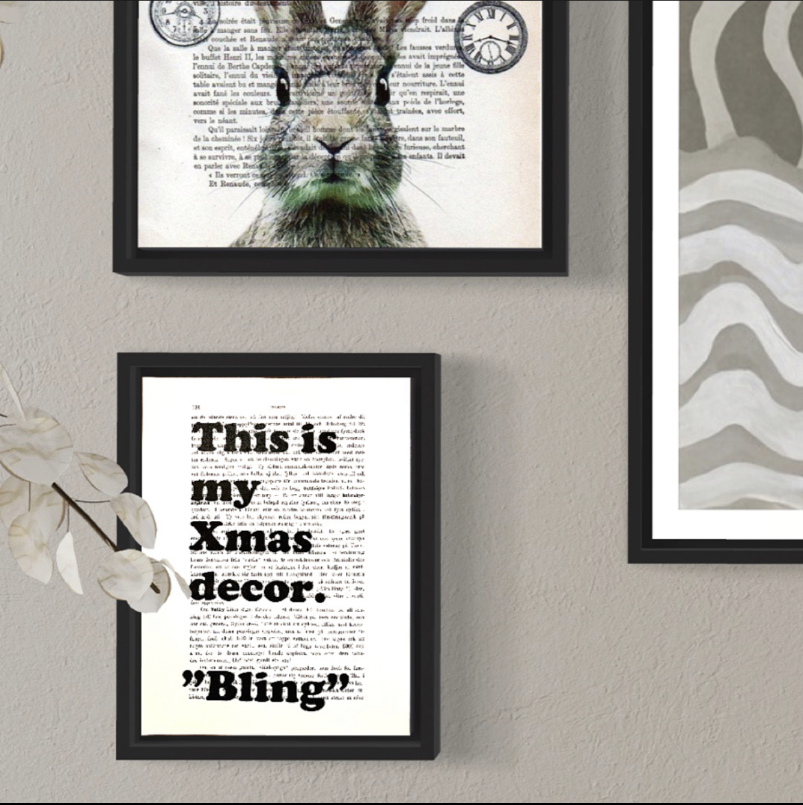 Tavla med texten This is my Christmas Decor, "bling"!
