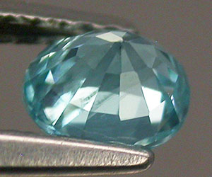 0,63 ct preciosa piedra preciosa de circón azul natural ovalada de 5x4,2 mm - 2