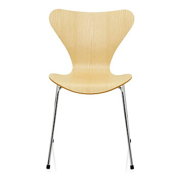 Sjuan 3107 Stol Fanér Ask/Krom - Designfynd/Skyltex* - Fritz Hansen