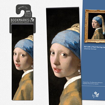 Classics : Bookmark Collection - Girl with a Pearl Earring - Dubbelt magnetbokmärke med konstmotiv