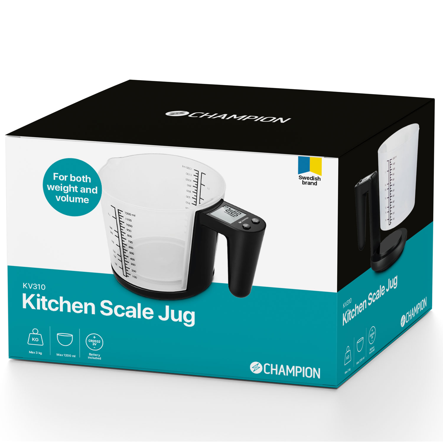 Köksvåg Måttbägare 3kg 1200ml - 3