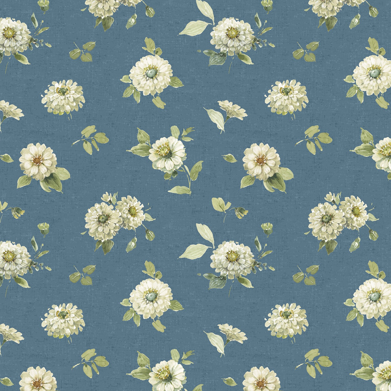 Green Fields - Blue Medium Floral - blommor