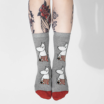 Mumin Damstrumpor - Muminmamma i natten - Grå