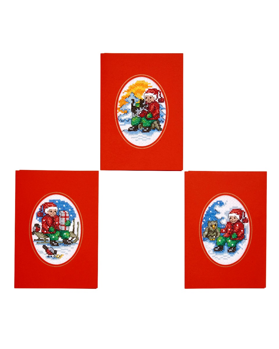 Julkort Tomtenissar 3-pack