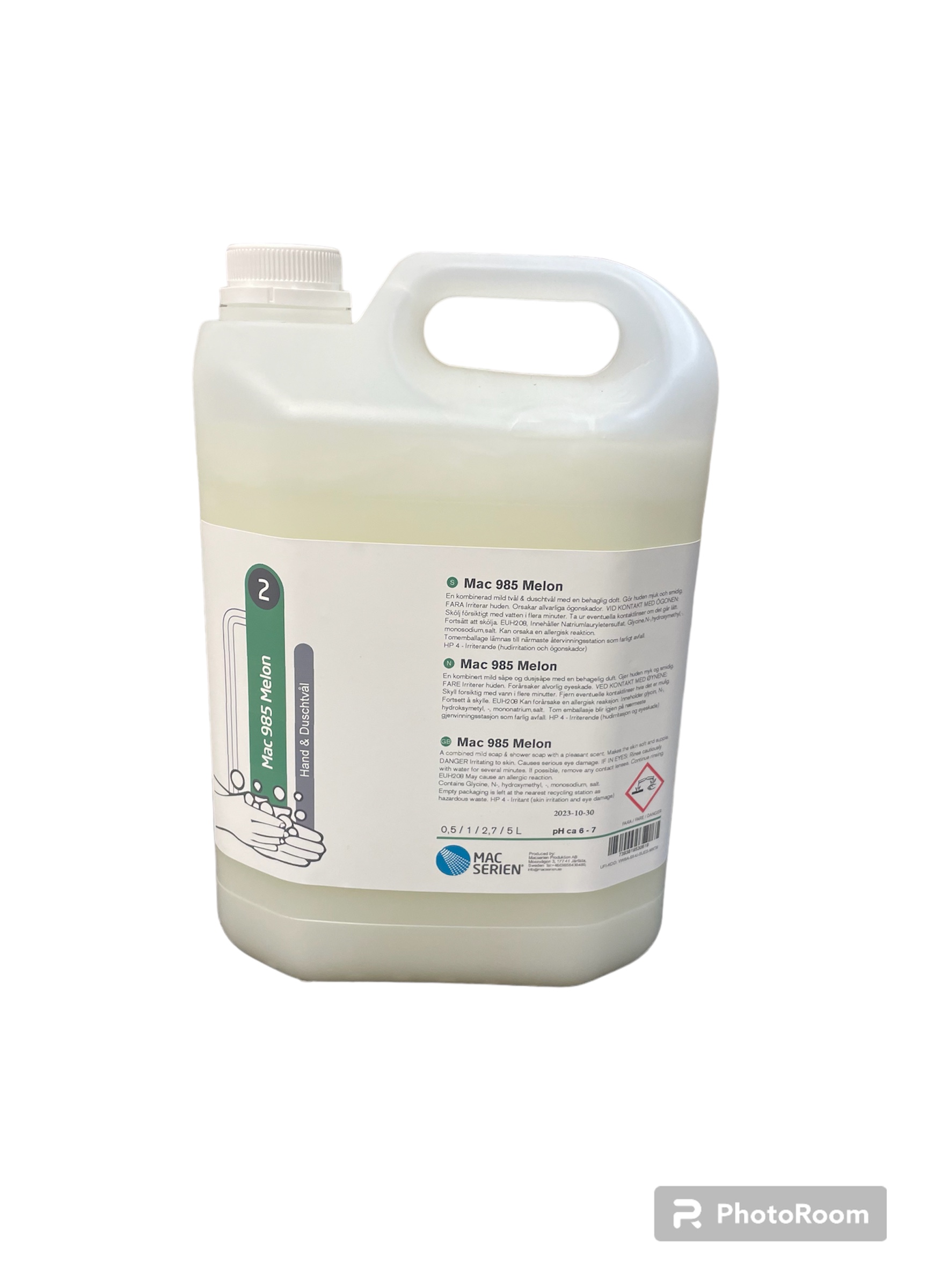 MAC985  Melon Handtvål refill 5L