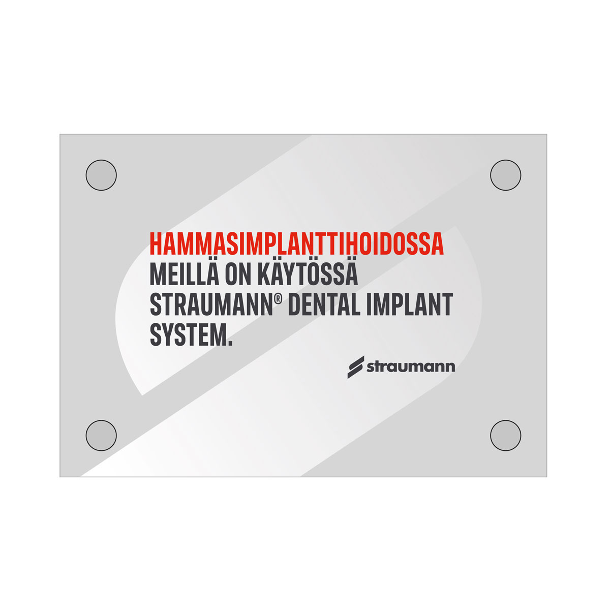 Acrylic sign, finnish