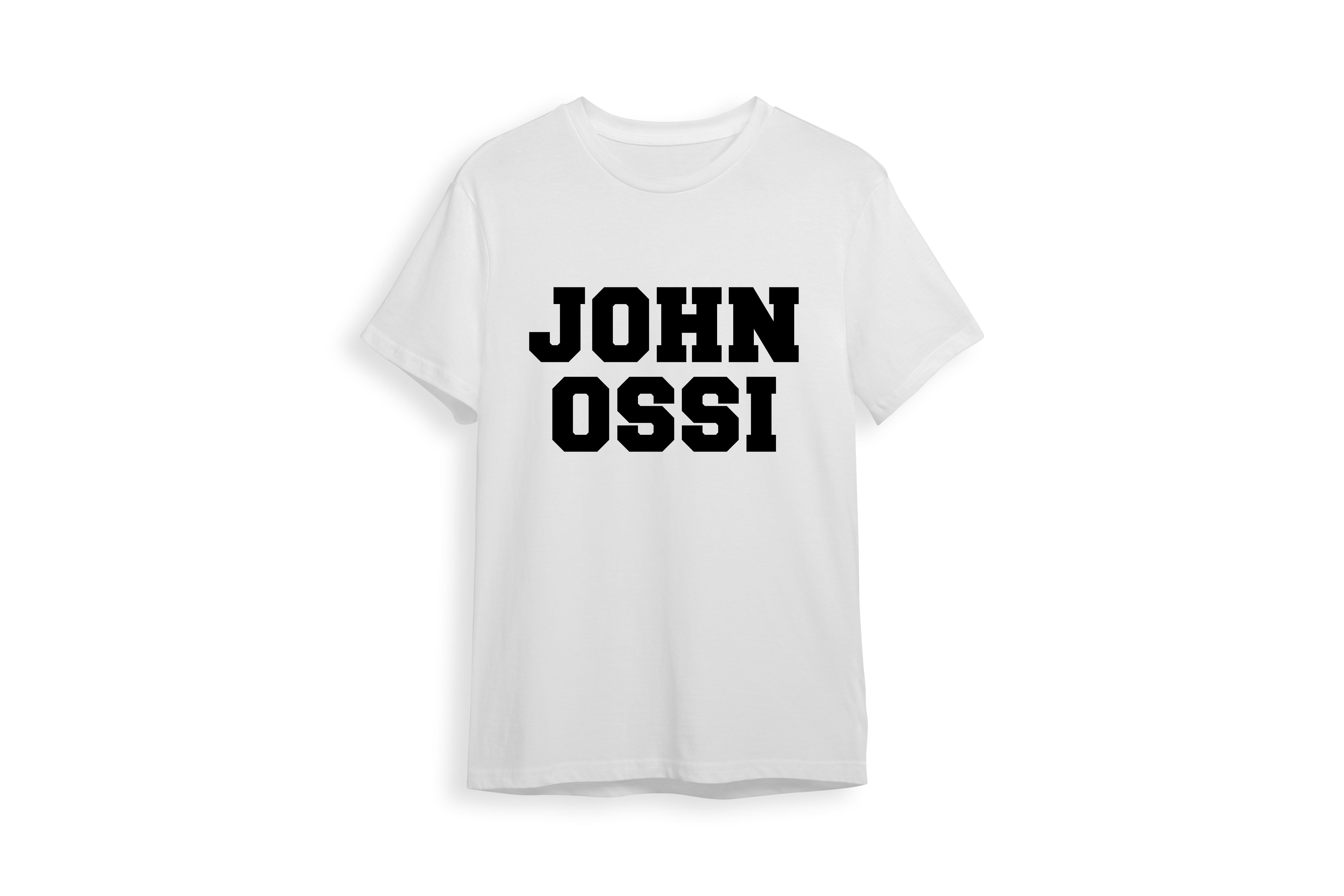 JOHNOSSI - T-SHIRT, LOGO (WHITE)