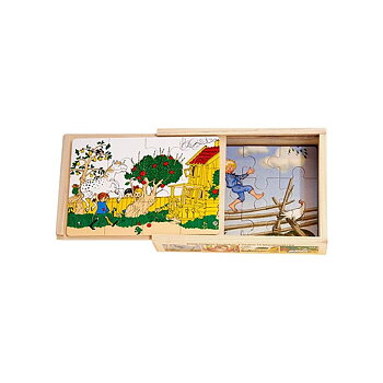 Astrid Lindgren 4 x träpussel