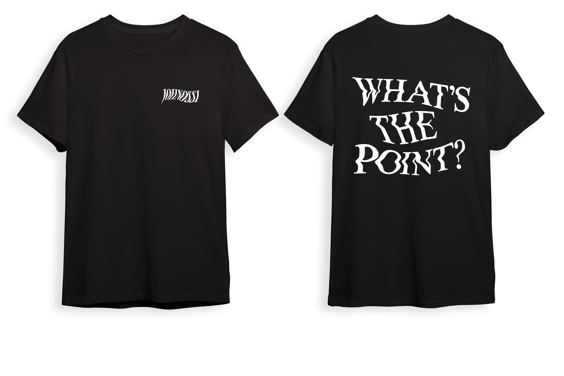 JOHNOSSI - T-SHIRT, WHAT'S THE POINT (BLACK)