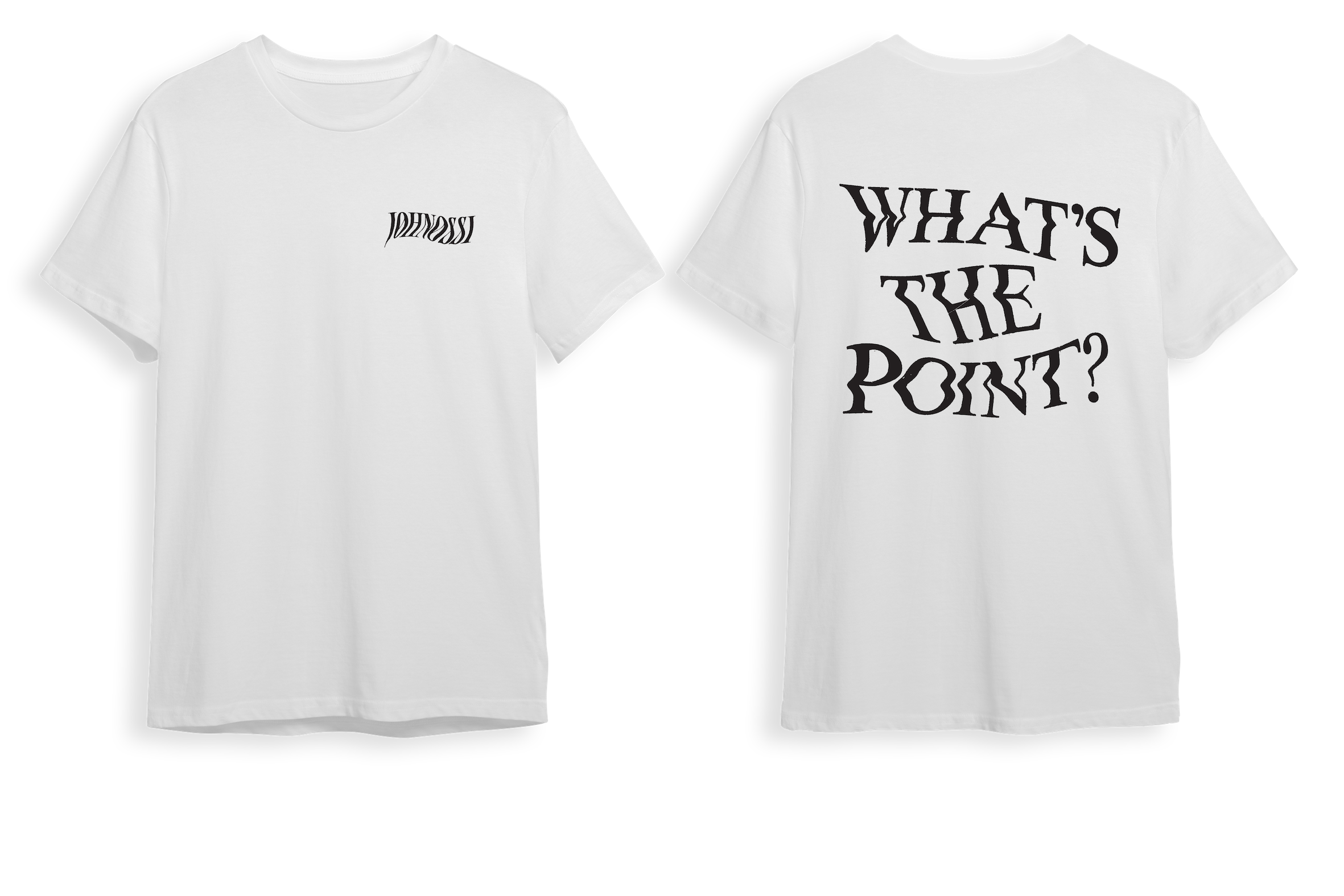 JOHNOSSI - T-SHIRT, WHAT'S THE POINT (WHITE)