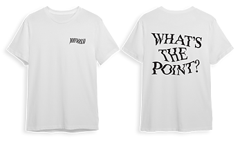 JOHNOSSI - T-SHIRT, WHAT'S THE POINT (WHITE)