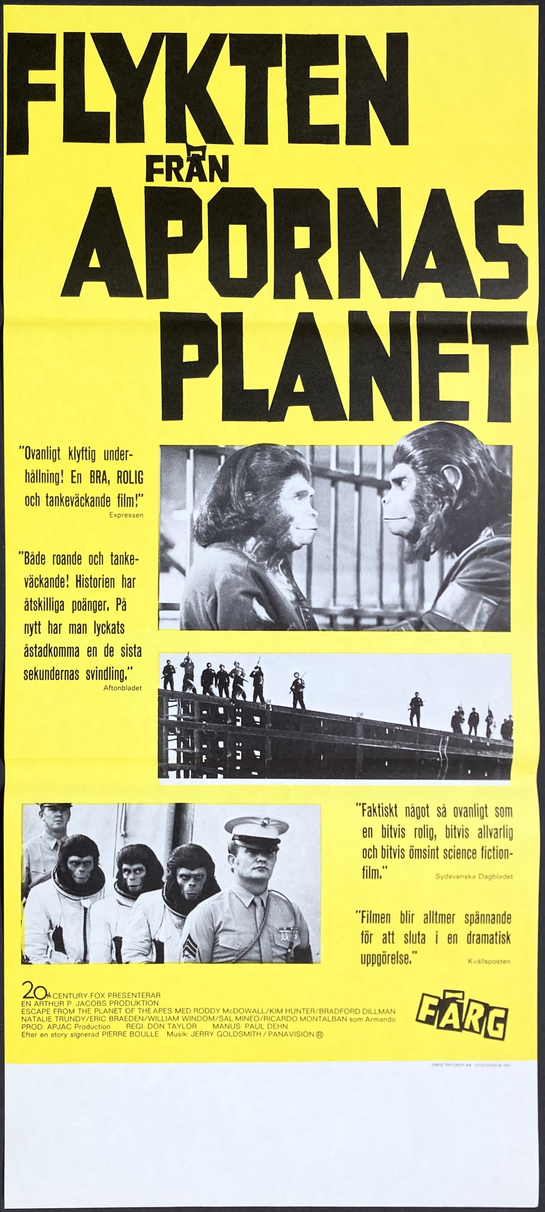 ESCAPE FROM THE PLANET OF THE APES (1971)