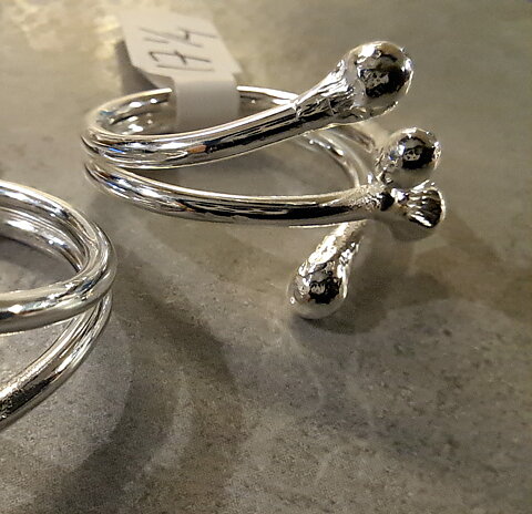 Ring Hjortronknopp Dubbel, Silver Handgjord, Jokkmokk design 