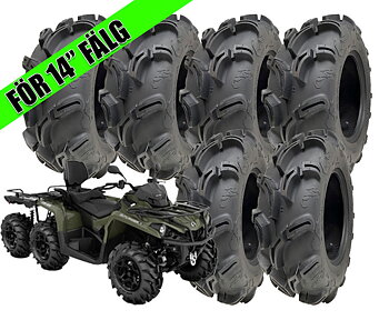 Däckpaket 6X6 Obor Scoprio 27" för 14" fälgar