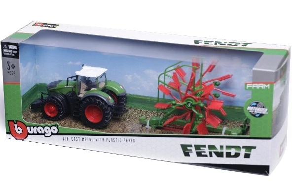Burago Tractor with wheels Fendt 1050 Vario 10cm green