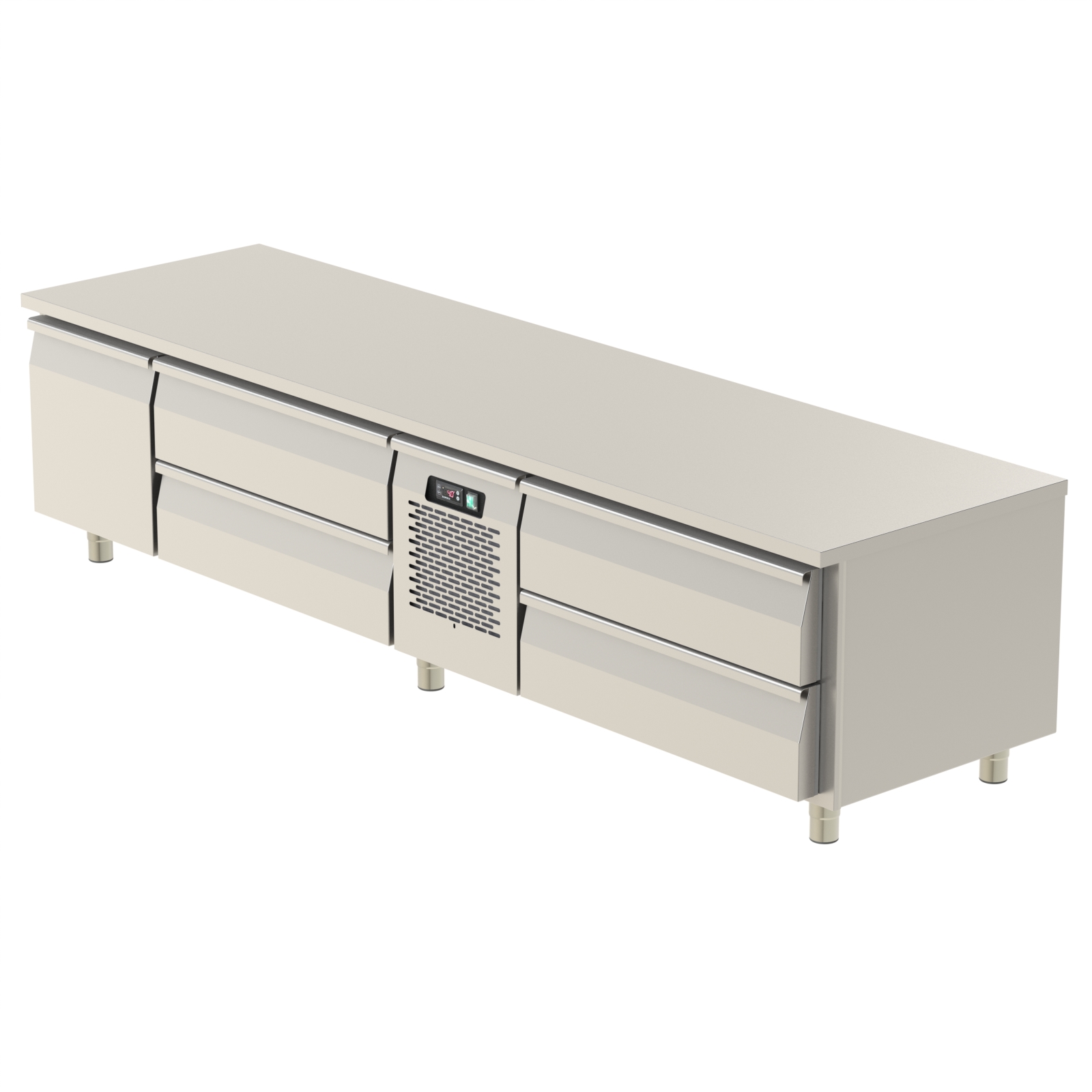 Grillkylbänk 2400, 2L 2/1-GN + kylkassett + 2L 2/1-GN  + 1D 2/3-GN - 2